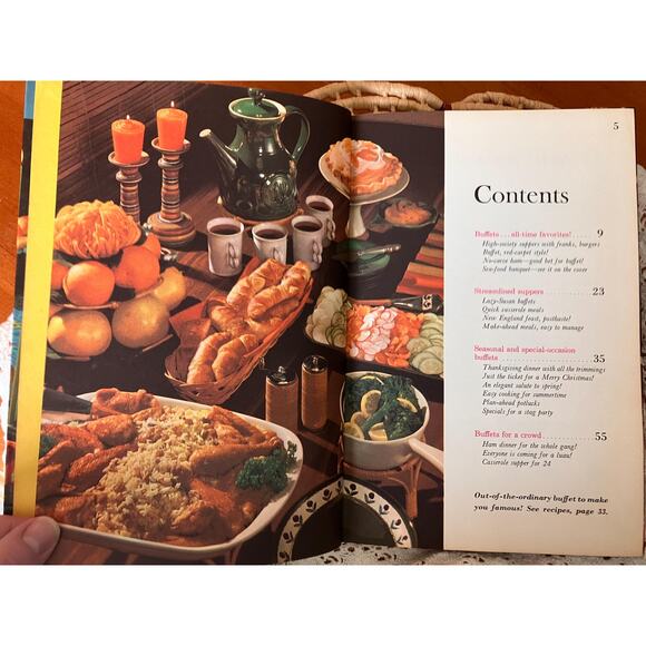 Vintage 1963 Better Homes & Gardens Best Buffets Cookbook, 110 Retro Recipes - Picture 6 of 7